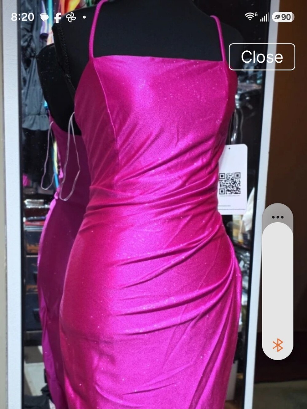 Fuchsia Ruched Midi Dress- Women